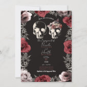 スケルトンスカルマウブダスティバラゴシック婚約 招待状 (正面)