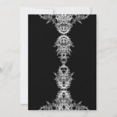 スケルトンスカルレッドホワイトローズゴシッ結婚クス 招待状 (裏面)