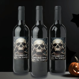 スケルトンスカル ハロウィーン ゴシック パーソナライズデザイン ワインラベル