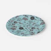 スケルトンスキューバダイバー紙プレート ペーパープレート (アングル)