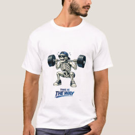 スケルトンスクワット 楽しいフィットネスモチベーション デザイン Tシャツ