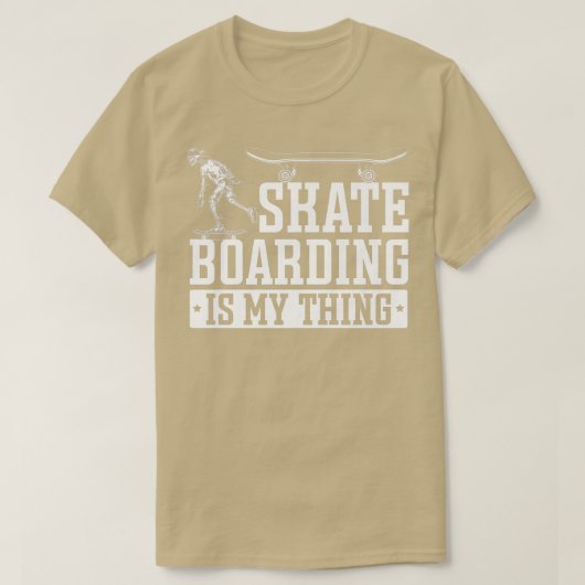 スケルトンスケーター動揺してハロウィン Tシャツ (デザイン正面)