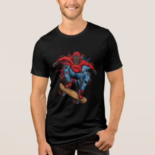スケルトンスケートボードTシャツ – Skater クール Graphic トライブレンドTシャツ