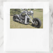 スケルトンスタイルオートバイシール 長方形シール (バッグ)