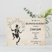 スケルトンスチームパンクハロウィンバチェラーブデイパーティー 招待状 (スタンド正面)