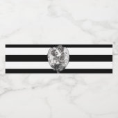 スケルトンストライプのラブカップル結婚ダンス ペットボトルラベル (シングルラベル)