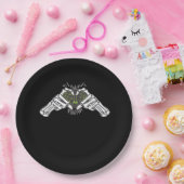 スケルトンスパイダーハート ペーパープレート (パーティー)