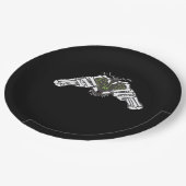 スケルトンスパイダーハート ペーパープレート (アングル)