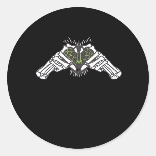 スケルトンスパイダーハート ラウンドシール (正面)