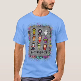 スケルトンゾンビ怖いパンプキンヴァンパイアハロウィンボー Tシャツ