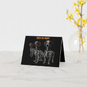 スケルトンダックシュントハロウィーンカード カード (黄色い花)