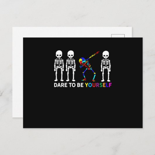 スケルトンダブ オリジナルオートゥリズムアウェアネス インビテーションポストカード (正面/裏面)