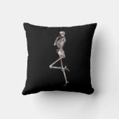 スケルトンダンスハロウィーン不気味かわいい クッション (裏面)