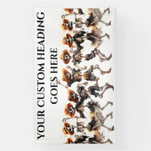 スケルトンダンスハローウィンパーティキッズアダルトモダン 横断幕 (縦)