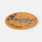 スケルトンダンスパーティー紙プレート ペーパープレート (アングル)