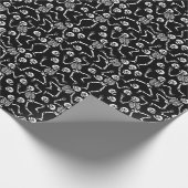 スケルトンダンスパーティー：ハロウィンシームレス ラッピングペーパー (角)