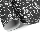 スケルトンダンスパーティー：ハロウィンシームレス ラッピングペーパー (ロールコーナー)