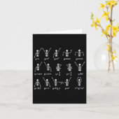 スケルトンダンス姿方程式数学先生ハロ カード (黄色い花)