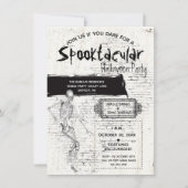 スケルトンダンス：ハロウィーンの衣装パーティー 招待状 (正面)