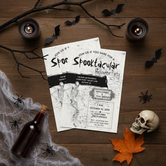 スケルトンダンス：ハロウィーンの衣装パーティー 招待状