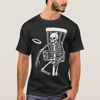 スケルトンディスクゴルフハロウィン Tシャツ