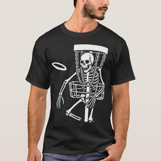 スケルトンディスクゴルフハロウィン Tシャツ (正面)