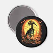 スケルトンドッグハロウィーンアート マグネット (正面/裏面)