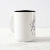 スケルトンドラマー ツートーンマグカップ (正面左)