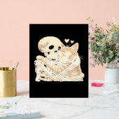 スケルトンハギングキャットハロウィーン猫好きキャットママD アクリルサイン (ウェディング)