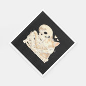 スケルトンハギングキャットハロウィーン猫好きキャットママD スタンダードランチョンナプキン (角)