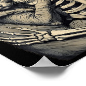 スケルトンハグ猫好きハロウィーンティーおもしろいアプリ ポスター (角)