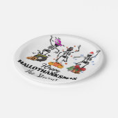 スケルトンハッピーハロサンクスマス ペーパープレート (アングル)