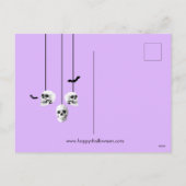 スケルトンハッピーハローウィンパープルナイトとスカル シーズンポストカード (裏面)