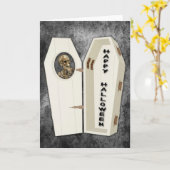 スケルトンハロウィンカード カード (黄色い花)