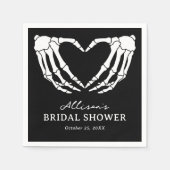 スケルトンハロウィン ブライダルシャワー スタンダードカクテルナプキン (正面)