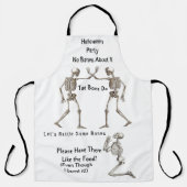 スケルトンハロウィーンハウスパーティーオールオーバープリント エプロン (正面)
