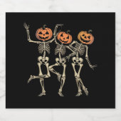 スケルトンハロウィーンパンプキン秋不気味シーズン ビールラベル (シングルラベル)