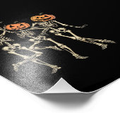 スケルトンハロウィーンパンプキン秋不気味シーズン フォトプリント            (角)