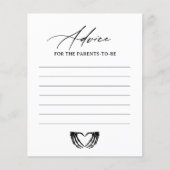 スケルトンハロウィーンベビーシャワーアドバイスカード (正面)