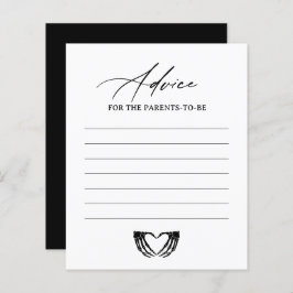 スケルトンハロウィーンベビーシャワーアドバイスカード