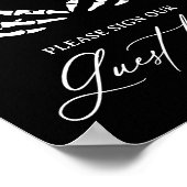 スケルトンハロウィーンベビーシャワーゲストブックサイン ポスター (角)