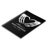 スケルトンハロウィーンベビーシャワーゲストブック ノートブック (左側)