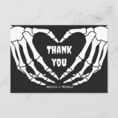 スケルトンハロウィーンベビーシャワーサンキューカード エンクロージャーカード (正面)