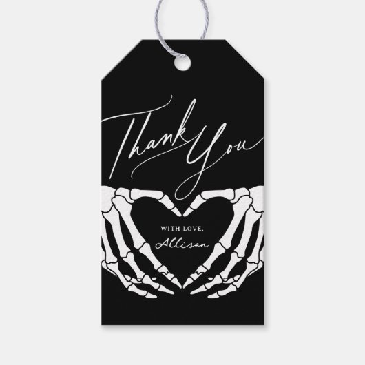 スケルトンハロウィーンベビーシャワーメッセージカード ギフトタグ (正面)