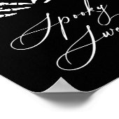 スケルトンハロウィーンベビーシャワー不気味スイーツサイン ポスター (角)