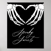 スケルトンハロウィーンベビーシャワー不気味スイーツサイン ポスター (正面)