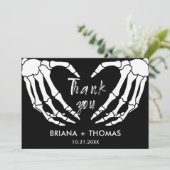 スケルトンハロウィーンベビーシャワー サンキューカード (スタンド正面)