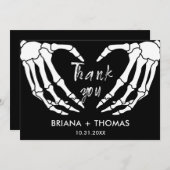 スケルトンハロウィーンベビーシャワー サンキューカード (正面/裏面)