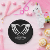 スケルトンハロウィーンベビーシャワー ペーパープレート (パーティー)