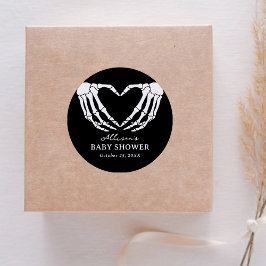 スケルトンハロウィーンベビーシャワー ラウンドシール